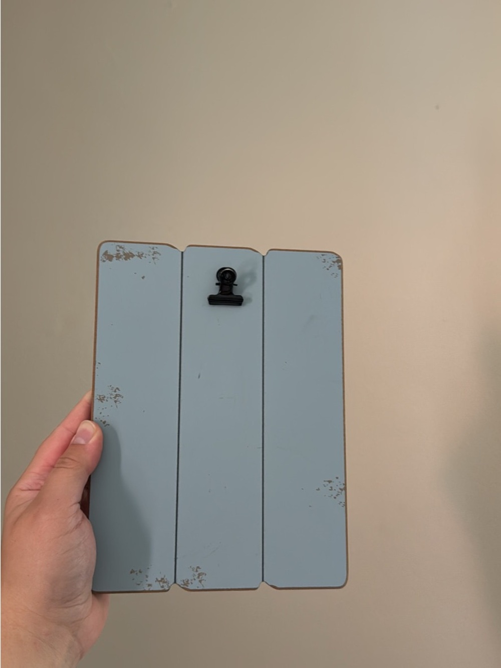 Wall Plaque with Clip - Blue Decorative Panel